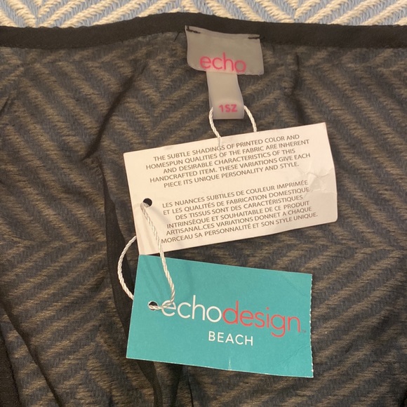 NWT ECHO Paradise Found Solid Butterfly Cover-Up - Picture 4 of 7